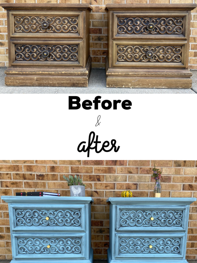 before and after distressed furniture